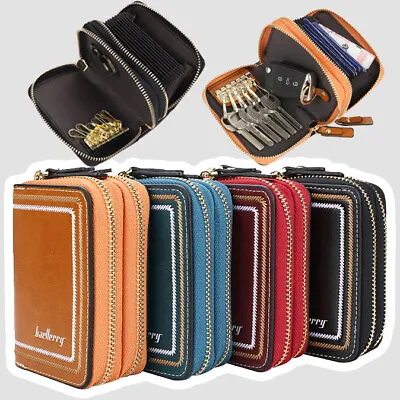 Car Keys Case Leather Wallet Key Fob Case Cover Card Slots Smart Car Key Holder • $10.29