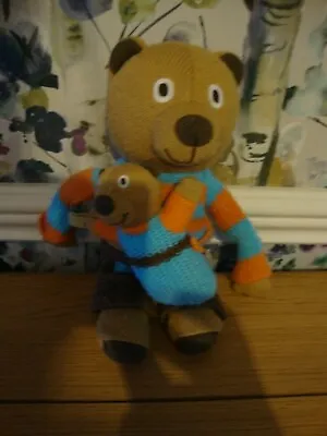 £4.99 • Buy Latitude Enfant Bear And Baby Emile And Emilien Wooly Knit Plush Toy France