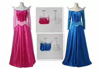 Sleeping Beauty Princess Aurora Dress Costumes Cosplay Adult Fancy Dress&d • $78