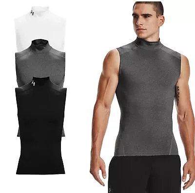 Under Armour Mens HeatGear Armour Mock Sleeveless Shirt Tank Top - 1361521 - New • $21.94