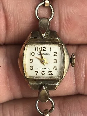 Vintage Vantage 17 Jewel Womens Ladies Wrist Watch • $9.99