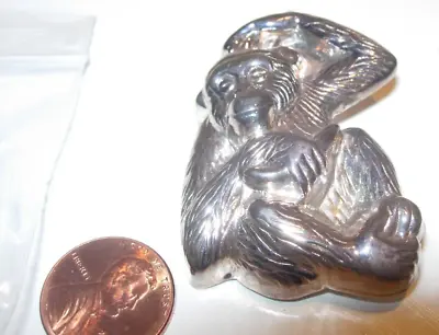 Sterling Silver Vintage Monkey Chimp Ape Brooch Pin Pendant Combo 17G 1 3/4  • $46.99