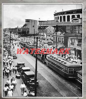 MLB 1935 Front Facade Wrigley Field Game Day Chicago Cubs 8 X 10 Photo Picture • $5.59