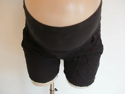 H&m Mama Maternity Black Under Bump Shorts Size 6 • £1.99