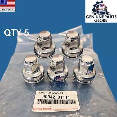 GENUINE OEM LEXUS 07-23 LS460 LS600h LC500 LC500h SILVER WHEEL LUG NUT SET OF 5 • $45.50