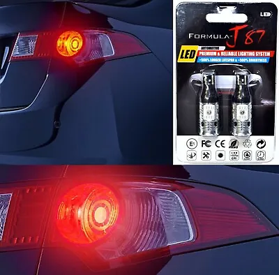 LED Light Canbus Error Free 921 Red Two Bulbs Brake Stop Light Replace Upgrade • $20.99