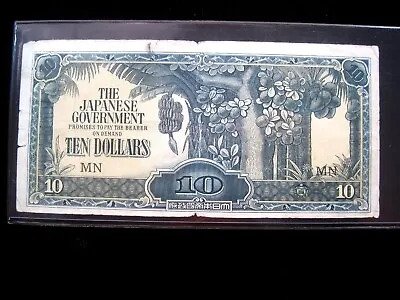 MALAYA $10 Dollars 1942 - 1944 MN PM7 Japan WWII Malaysia Singapore 6224# Money • $8.90