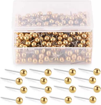 Push Pins Map Tacks 1/8-Inch Retro Metallic Color Beads Head Marking Push Pins • $13.74