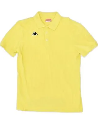 KAPPA Mens Polo Shirt XL Yellow Cotton YY13 • £8.36