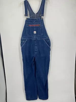 Vintage Pointer Brand Bib Farm Overalls Mens Size 36x32 Blue Denim Made In USA • $49.99