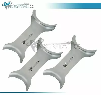 Lip Cheek Retractors (Set Of 3) 10cm Stainless Steel Dental Cheek Retractors New • £16.80