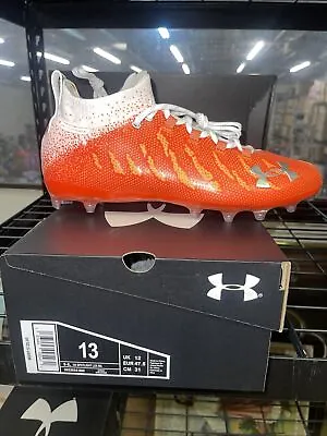 $74.98 • Buy UA Under Armour Spotlight Lux MC Football Cleats Orange / White Size 13 NEW!