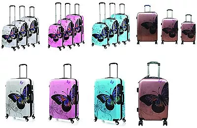 Hard Shell 4 Wheel Spinner Suitcase PC Luggage Trolley Case Cabin 4Colour 3Size • £29.99