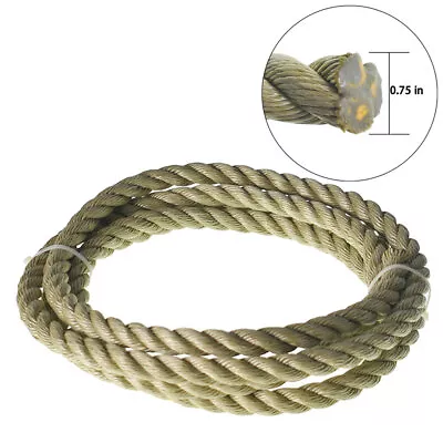 Artificial Manila Rope PP Twisted 3 Strand Rope Lightweight Synthetic Rope • $29.70