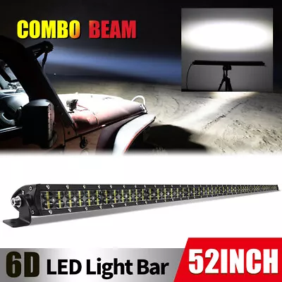 6D Roof 52inch LED Light Bar Flood Spot Combo Truck Driving 4X4 Offroad SUV BOAT • $116.99