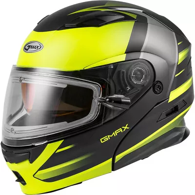 GMAX MD-01S Modular Electric Shield Snow Helmet (Matte Black/Hi-Vis Large) • $99.99