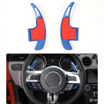 Steering Wheel Shift Paddle Extended Shifter Trim For Ford Mustang15-18 Aluminum • $24.04