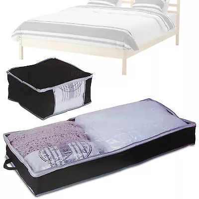 Under Bed Storage Bag Easy Access Zip Duvet Pillow Clothes Fabric Bag Organiser • £3.99