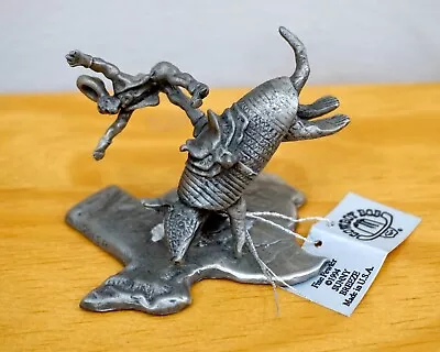 Vtg. 1994 Sunny Breeze Fine Pewter Armadillo & Cowboy On Texas Map Figurine • $24.99