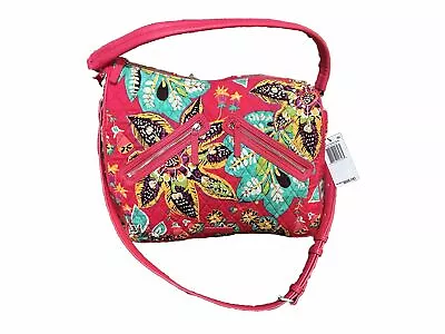 VERA BRADLEY RUMBA VIVIAN HOBO BAG SHOULDER CROSS BODY Purse Leather Strap NEW! • $34.99