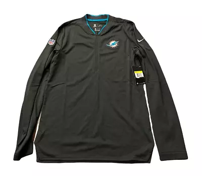 NWT New Miami Dolphins Nike Coaches Sideline Half-Zip Small Performance Jacket • $54.95