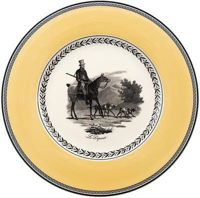 Audun Chasse Dinner Plate 10.5 In White/Gray/Yellow • $69.99