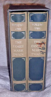 The Family Mark Twain Volume 1 & 2 Vintage Hardback Boxed Set 1972 Harper Row • $10.95