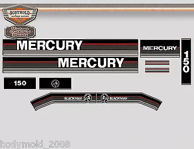 Mercury Outboard 150hp  Decals 1989.... Vintage Series • $51.62