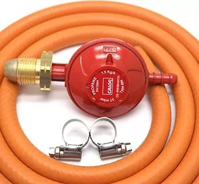 Calor Gas Brand 37Mbar Propane Gas Regulator 2Mt Hose & 2 Clips 5 Year Warranty • £32.45