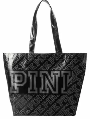 New Victoria's Secret PINK FRIDAY Reusable Shopper Tote Bag Black Great Gift • $13.99