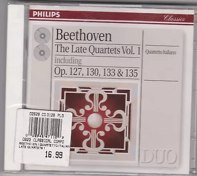 Beethoven CD NEW  The Late Quartets Vol. 1/Quartetto Italiano Op.127 130133 • $16.99