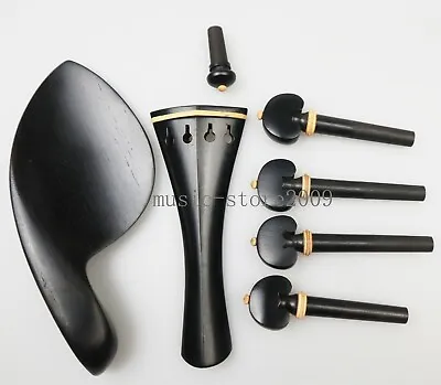 Ebony Hill Type Violin Accessories Kit Set Pegs Violin Tailpiece Chinrest Endpin • $17.09