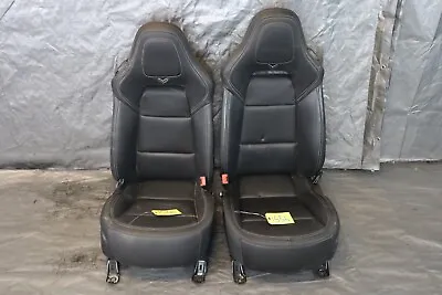 2015 Chevrolet Corvette Z06 2lz 6.2l Oem Black Leather Front Rh Lh Seats #1536 • $1999.99