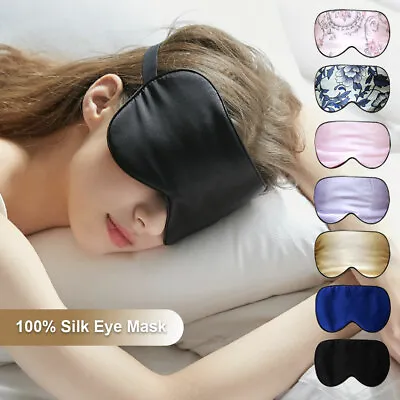 $6.99 • Buy 100% Pure Mulberry Silk Sleeping Sleep Eye Mask Blindfold Lights Out Travel AU