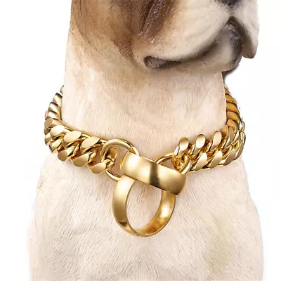 Luxury Dog Chain Collar Stainless Steel Big Large Dog Heavy Duty Choker Necklace • $38.99