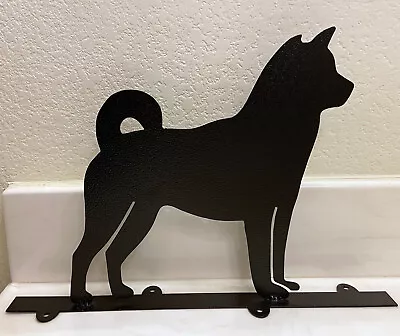 Shiba Inu Husky Akita Dog Silhouette Mailbox Topper Sign Black Metal Steel • $9.99