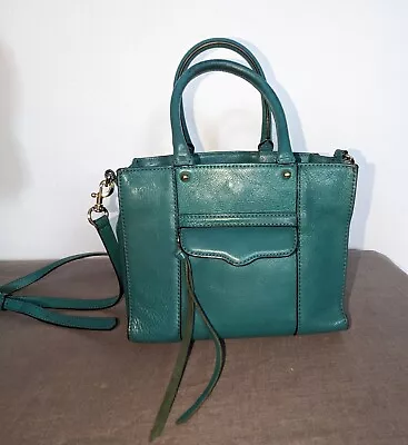 Rebecca Minkoff Teal/Turquoise Mini MAB Crossbody Tote Handbag - VG Condition! • $38.99