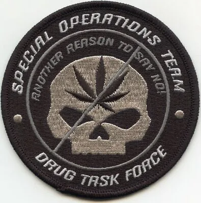 DEA SPECIAL OPS DRUG TASK FORCE Marijuana WASHINGTON DC Gray POLICE PATCH • $16.97