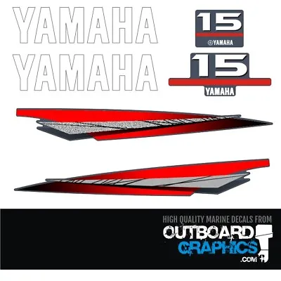 Yamaha 15hp 2 Stroke Outboard Engine Decals/sticker Kit • $39.67