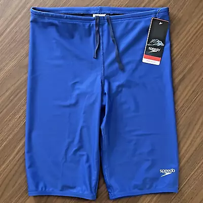 ($45) Speedo Pro LT Jammer Swimsuit Mens Size 34 Team Blue Swim Shorts New BNWT • $33