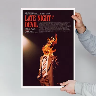 LATE NIGHT WITH THE DEVIL Movie Poster - 2024 Horror Film Poster Wall Art Decor • $10.99