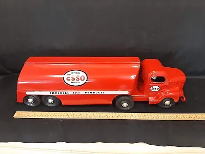 1954 MINNITOY - ESSO Tanker Truck Toy Pressed Steel - Excellent Restored • $1010.50