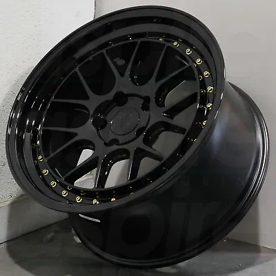 18x8.5 Gloss Black Wheels Aodhan DS06 DS6 5x114.3 35 (Set Of 4)  73.1 • $809.10