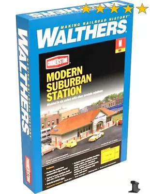 Walthers N Scale ~ New 2024 ~ Modern Suburban Train Station ~ Kit ~ 933-3887 • $29.97