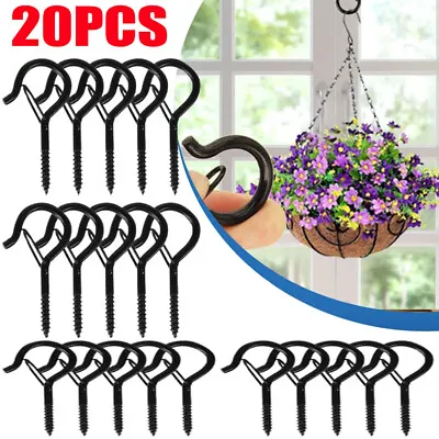 Pack Of 20 Q-Hanger Metal Screw Hook Buckle For Christmas Lights Garden Plants • £5.98