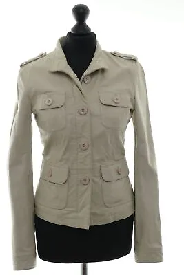 Oakwood Ladies Leather Jacket 36 Beige Old White Short Single Row Leather • £71.45