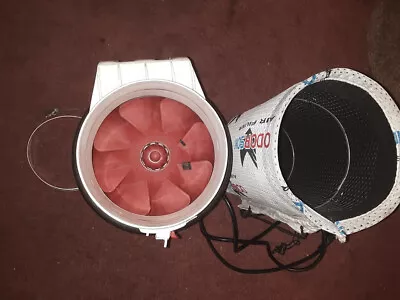 VORTEX 347 CFM S-Line S-600 Fan 6  Inline Ultra-quiet With 6  Carbon Filter • $140