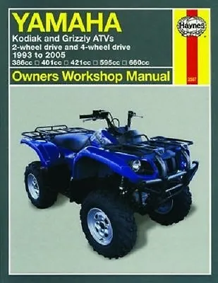 Haynes Service Manual Yamaha Grizzly 660f 4x4 2002-2005 & 600 4x4 1998-2001 • $44.89