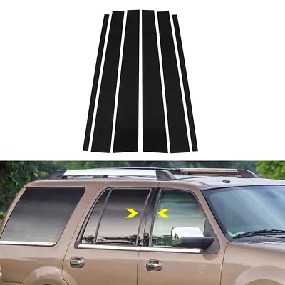 6PCS Glossy Black For Ford Expedition 1997-2017 Window Door Pillar Posts Trim • $12.98