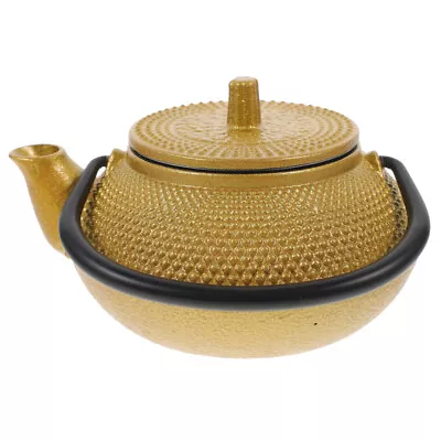  Chinese Teapot Small Metal Teaware Travel Iron Kettle Wrought • £23.99